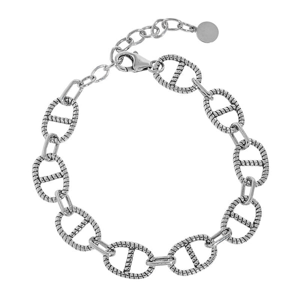 Lovcia Vintage 9mm Marina Chain Sterling Silver Bracelet-Bracelets-