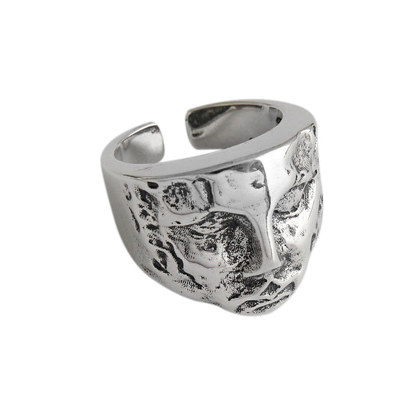 Lovcia Vintage Abstract Portrait Sterling Silver Ring-Rings-Vintage-Vintage