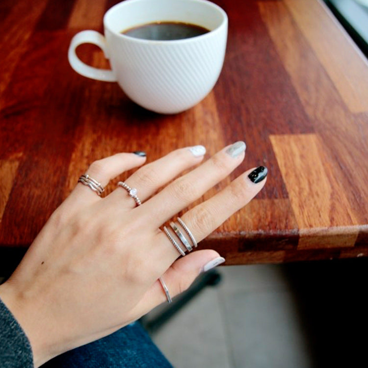 Lovcia Vintage Adjustable Triple Layer Ring Sterling Silver-Rings-Vintage-Vintage