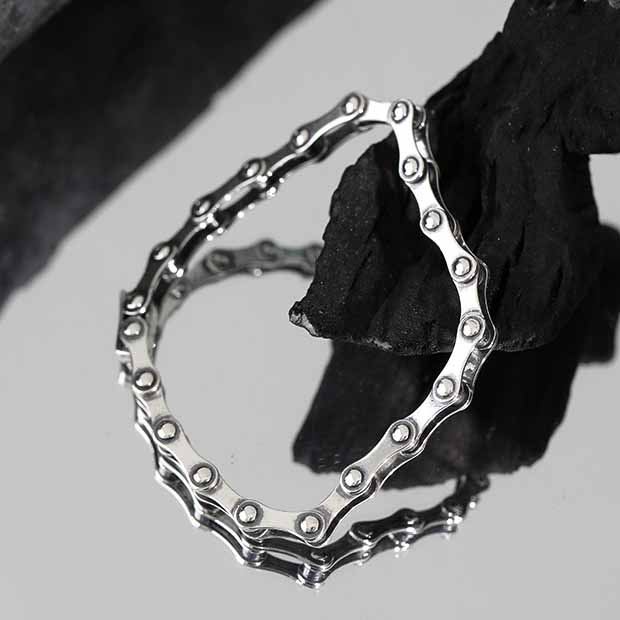 Lovcia Vintage Bicycle Chain Bracelet 925 Silver 4.8mm-Bracelets-190Mm-190Mm