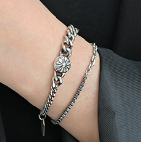 Lovcia Vintage Box Chain Bracelet 925 Sterling Silver 155mm-Bracelets-155mm-155mm