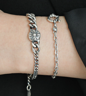 Lovcia Vintage Box Chain Bracelet 925 Sterling Silver 155mm-Bracelets-165mm-