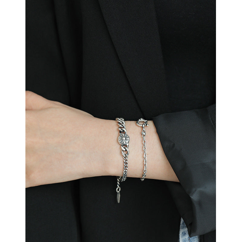 Lovcia Vintage Box Chain Bracelet 925 Sterling Silver 155mm-Bracelets-165mm-165mm