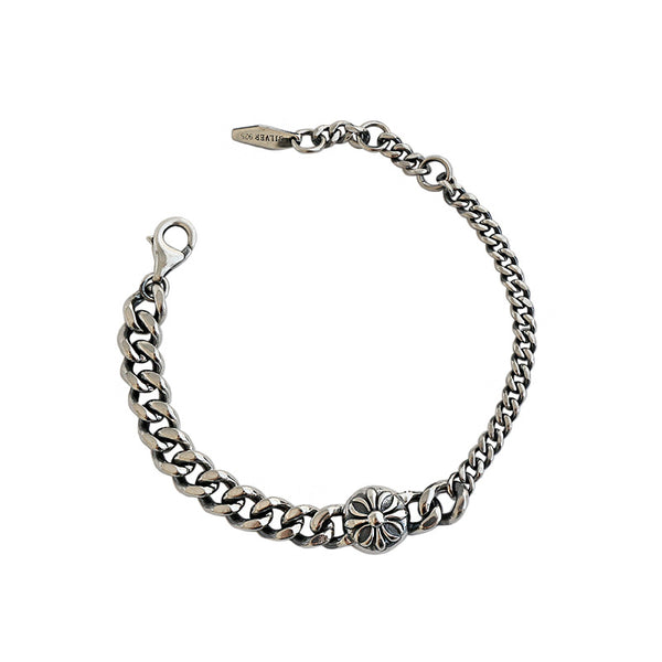 Lovcia Vintage Daisy Flower 925 Sterling Silver Bracelet-Bracelets-Vintage-