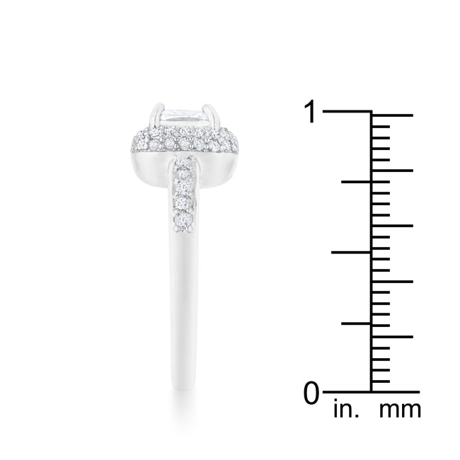 Lovcia Vintage Elegance Serena 1.5ct CZ Art Deco Rhodium Ring-Rings-5-5