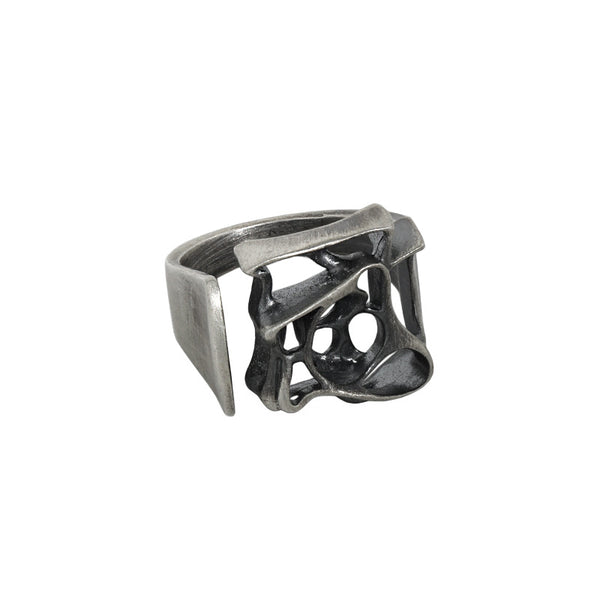 Lovcia Vintage Geometry Adjustable Ring Sterling Silver-Rings-Vintage-