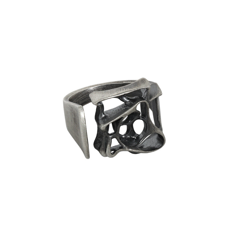 Lovcia Vintage Geometry Adjustable Ring Sterling Silver-Rings-Vintage-Vintage