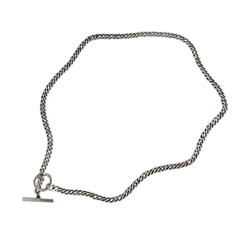 Lovcia Vintage Geometry Mens 925 Silver Necklace 415mm-Necklaces-Vintage-Vintage