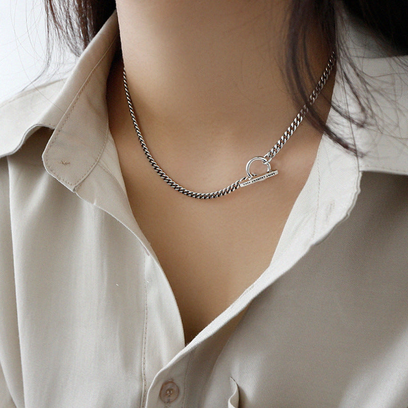Lovcia Vintage Geometry Mens 925 Silver Necklace 415mm-Necklaces-Vintage-Vintage