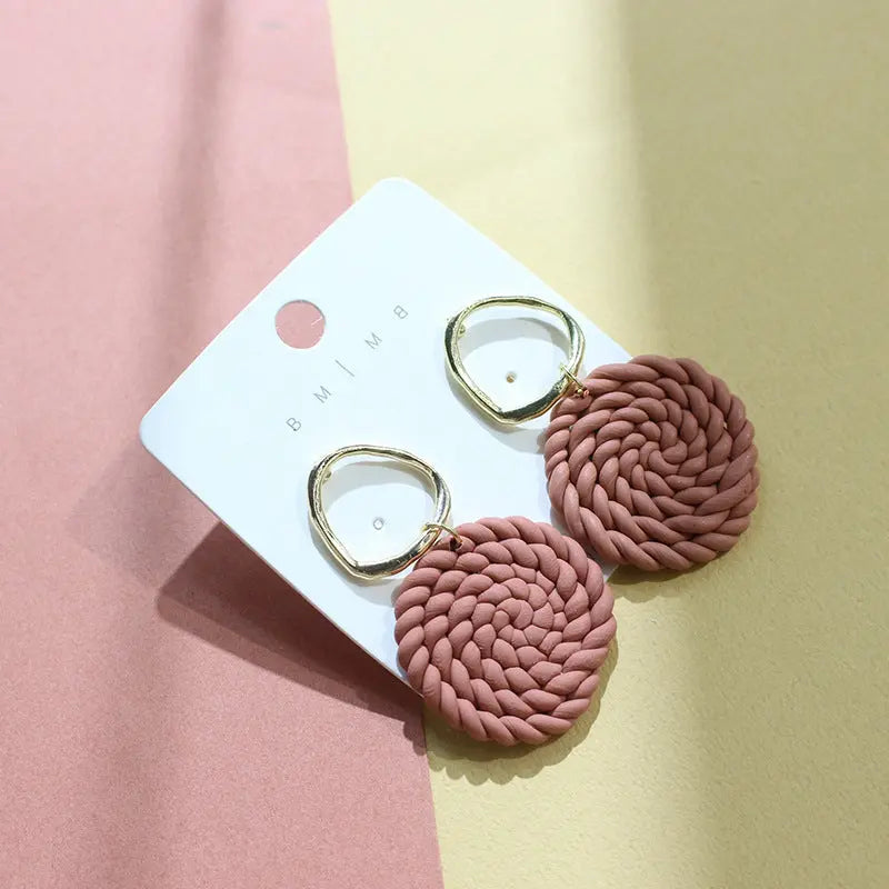 Lovcia Vintage-Inspired Soft Ceramic Earrings for Women-Earrings-B-B