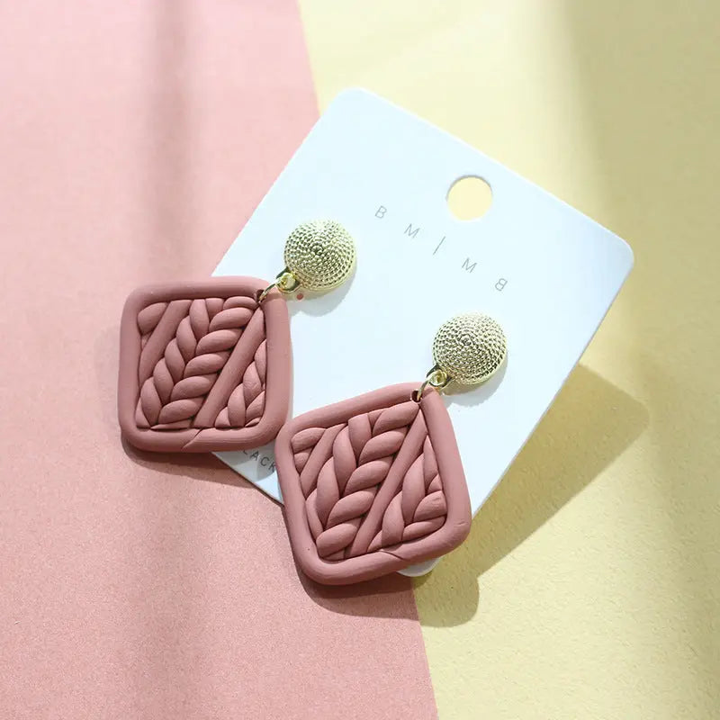 Lovcia Vintage-Inspired Soft Ceramic Earrings for Women-Earrings-B-B