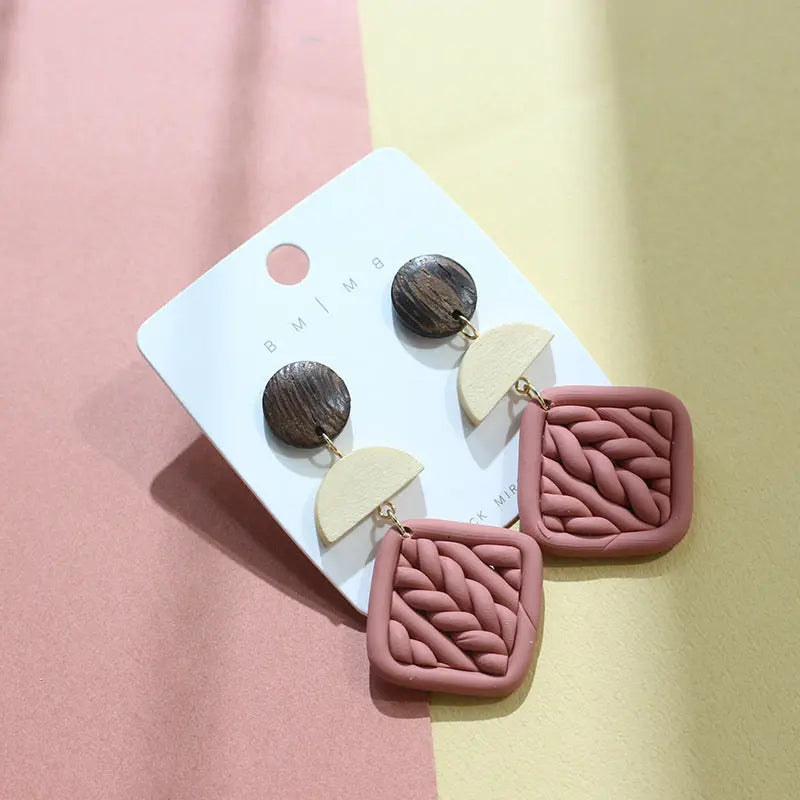 Lovcia Vintage-Inspired Soft Ceramic Earrings for Women-Earrings-D-D
