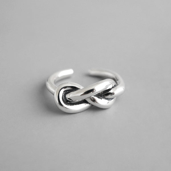 Lovcia Vintage Knot 925 Sterling Silver Adjustable Ring-Rings-Vintage-