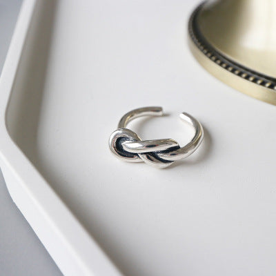 Lovcia Vintage Knot 925 Sterling Silver Adjustable Ring-Rings-Vintage-Vintage