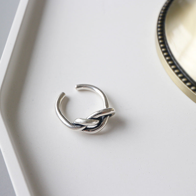 Lovcia Vintage Knot 925 Sterling Silver Adjustable Ring-Rings-Vintage-Vintage