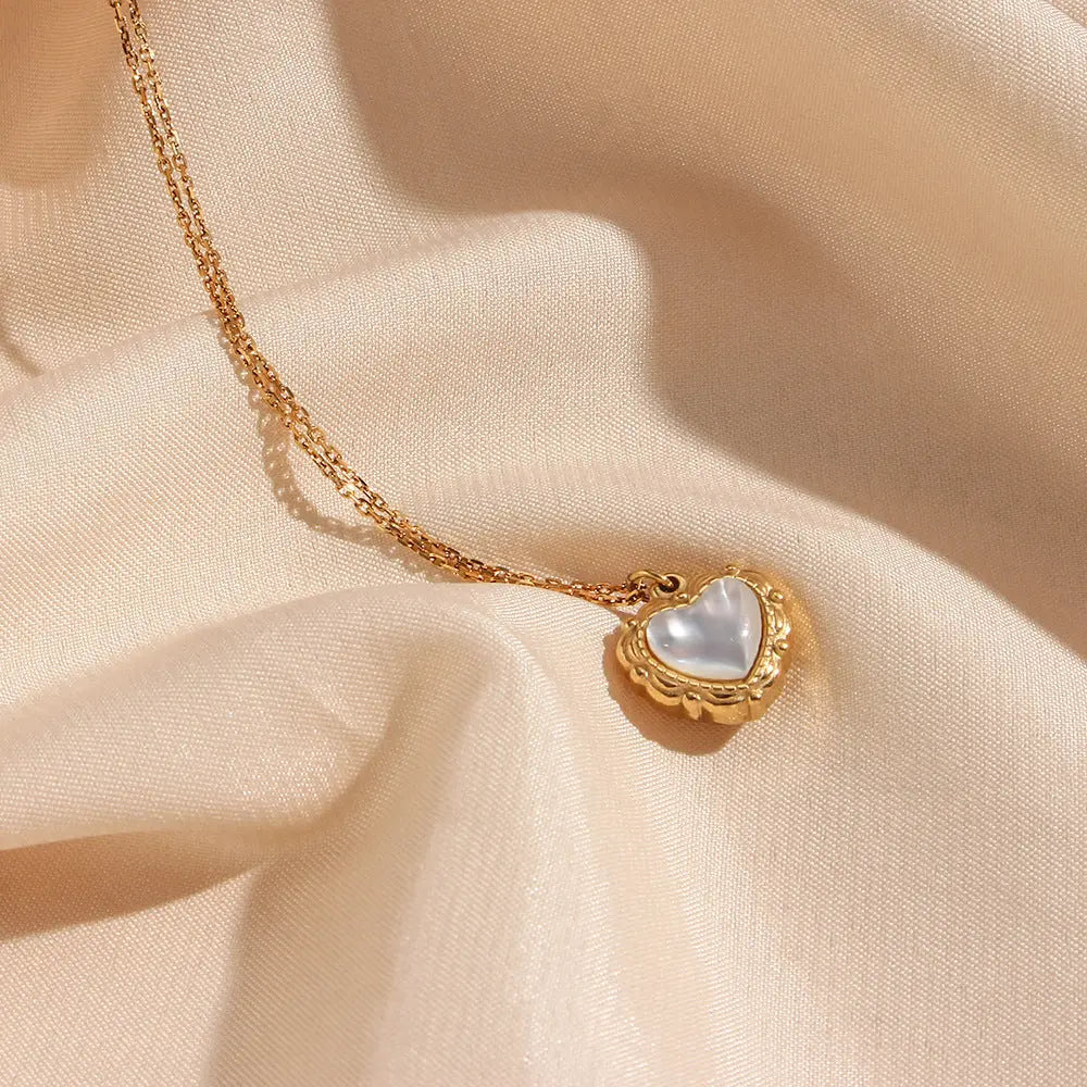 Lovcia Vintage Minimalistic Luxury 18K Gold Plated Stainless Steel Pendant Necklace For Women-Necklaces-Gold-Gold
