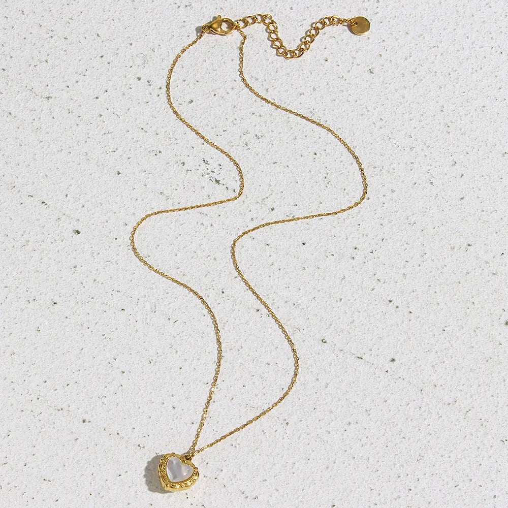 Lovcia Vintage Minimalistic Luxury 18K Gold Plated Stainless Steel Pendant Necklace For Women-Necklaces-Gold-Gold