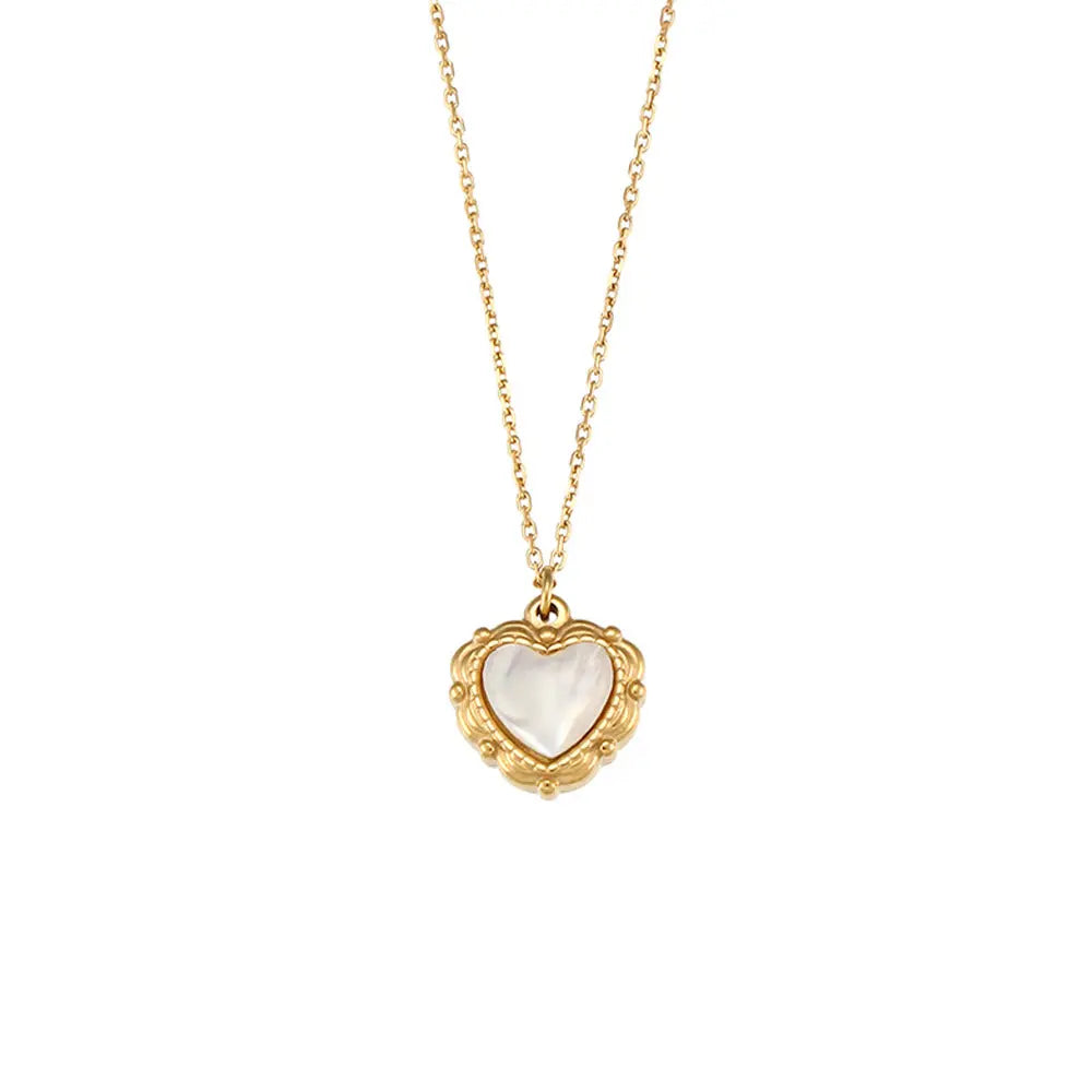 Lovcia Vintage Minimalistic Luxury 18K Gold Plated Stainless Steel Pendant Necklace For Women-Necklaces-Gold-Gold