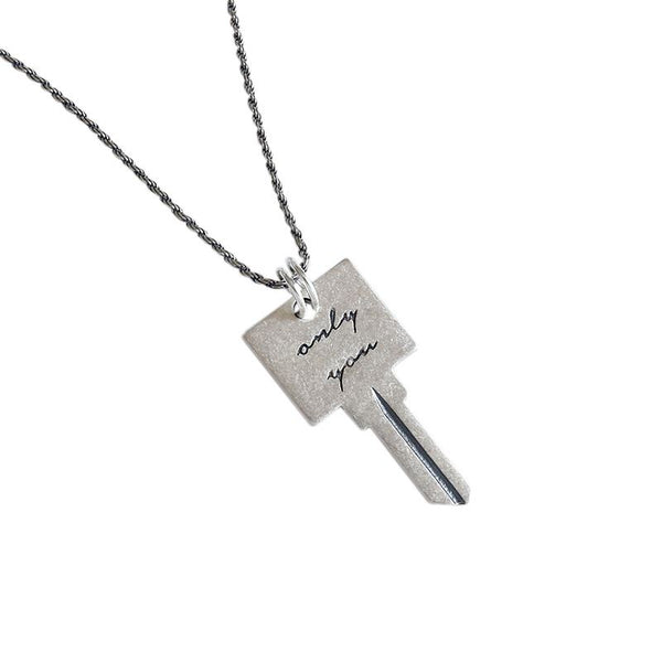 Lovcia Vintage Only You Key 925 Sterling Silver Necklace-Necklaces-