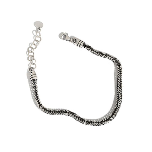 Lovcia Vintage Snake Chain 925 Sterling Silver Bracelet 3mm-Bracelets-