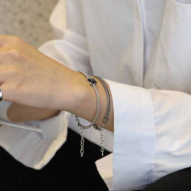 Lovcia Vintage Snake Chain 925 Sterling Silver Bracelet 3mm-Bracelets-