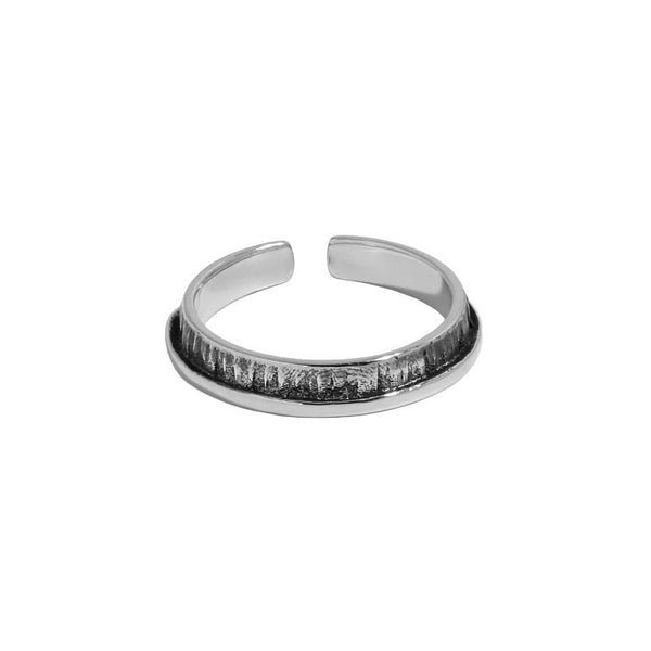 Lovcia Vintage Texture 925 Sterling Silver Adjustable Ring-Rings-