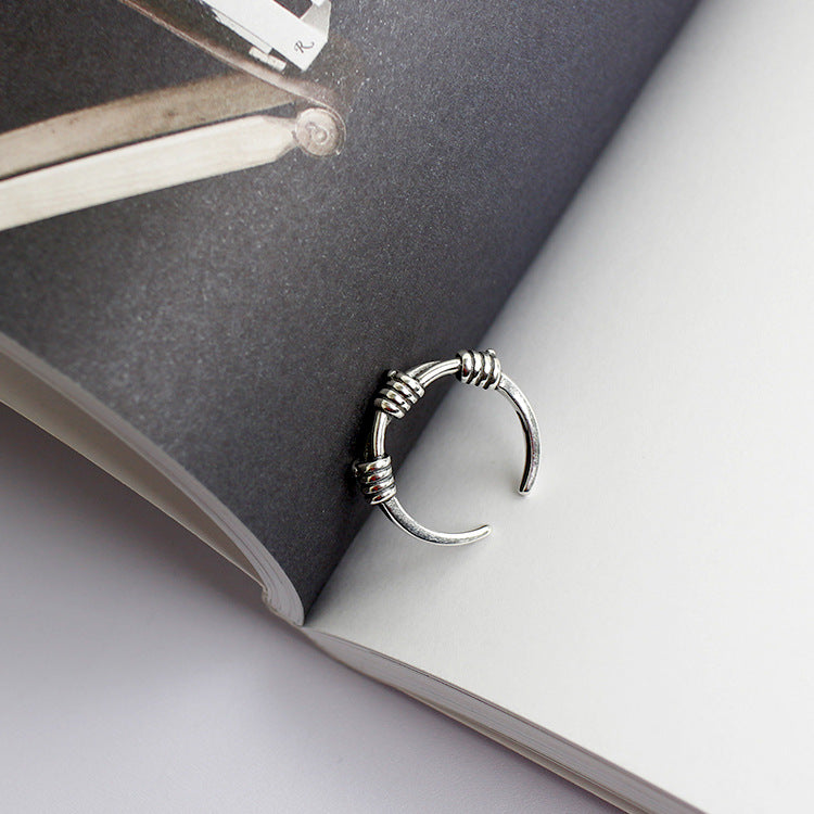 Lovcia Vintage Three Knots Sterling Silver Ring Adjustable-Rings-Vintage-