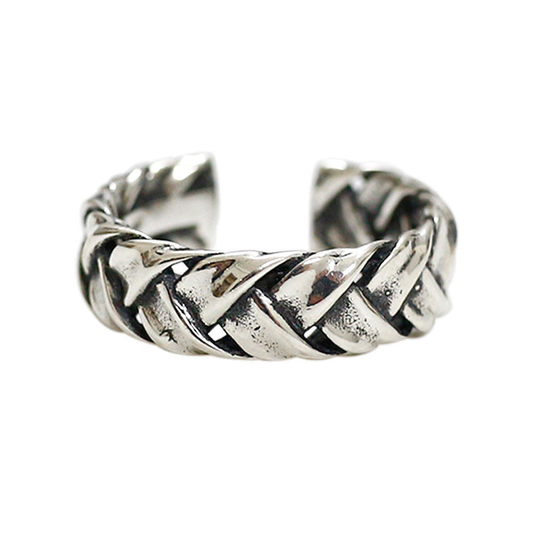 Lovcia Vintage Twist 925 Sterling Silver Adjustable Ring-Rings-Vintage-