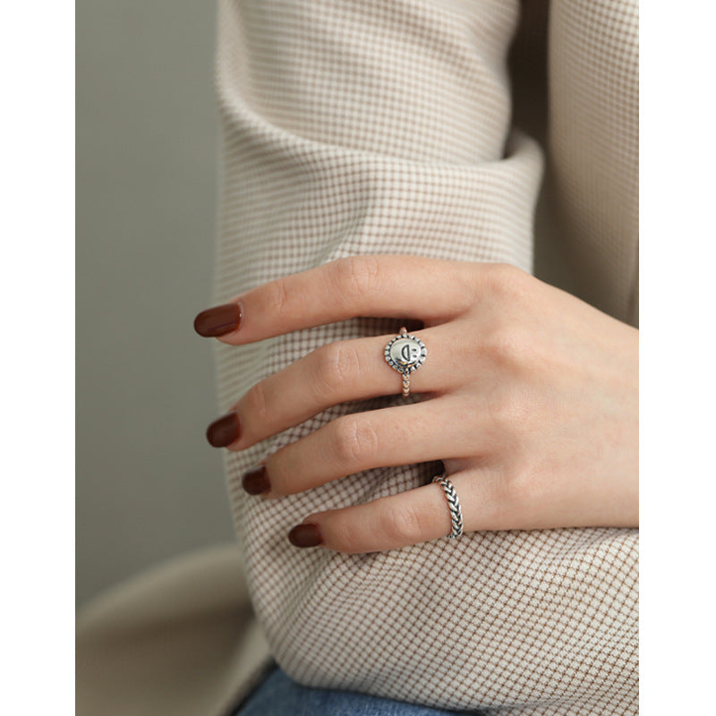 Lovcia Vintage Twist 925 Sterling Silver Adjustable Ring-Rings-Vintage-