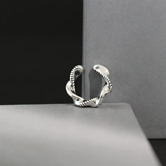 Lovcia Vintage Twisted Earring 925 Silver Non-Pierced 10mm-Earrings-