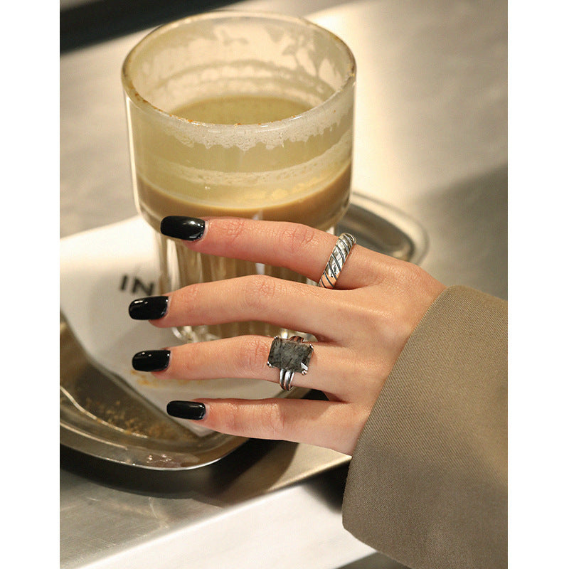 Lovcia Vintage Twisted Sterling Silver Adjustable Ring-Rings-Vintage-
