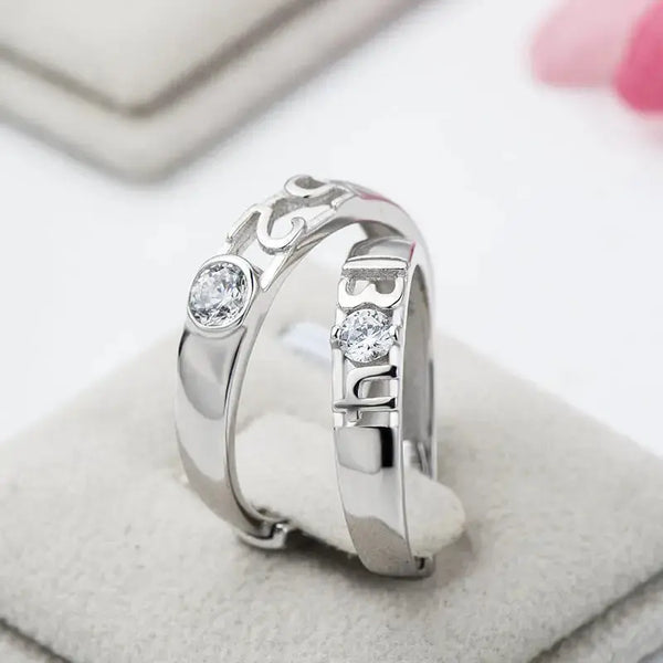 Lovcia Wedding CZ 520 1314 Oath 925 Sterling Silver Adjustable Ring-Rings-Women Ring-Women Ring