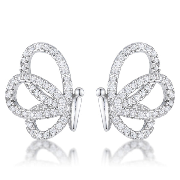 LOVCIA Whimsical .45 Ct Cubic Zirconia Butterfly Earrings