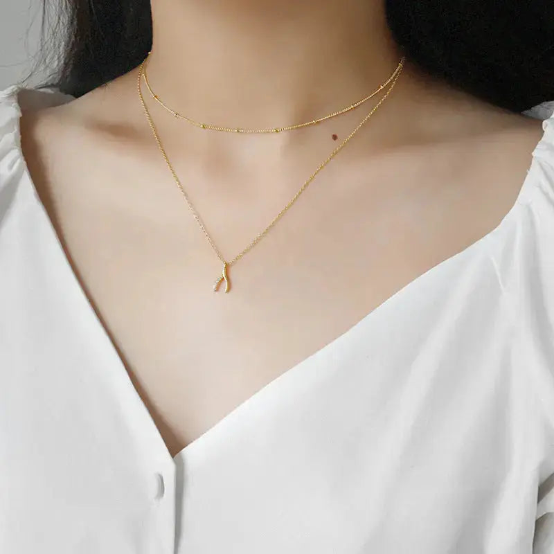 Lovcia Women Mini Beads 925 Sterling Silver Choker Necklace-Necklaces-Yellow Gold-Yellow Gold