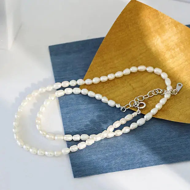 Lovcia Women Natural Pearl Water drop 925 Sterling Silver Necklace-Necklaces-Rhodium-Rhodium