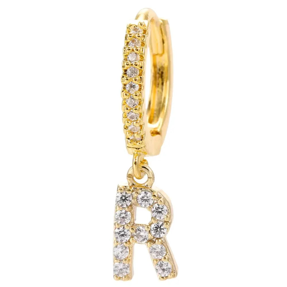 LOVCIA Elegant Letter Earrings: Stylish Fashion Jewelry for Women - Gold Plated