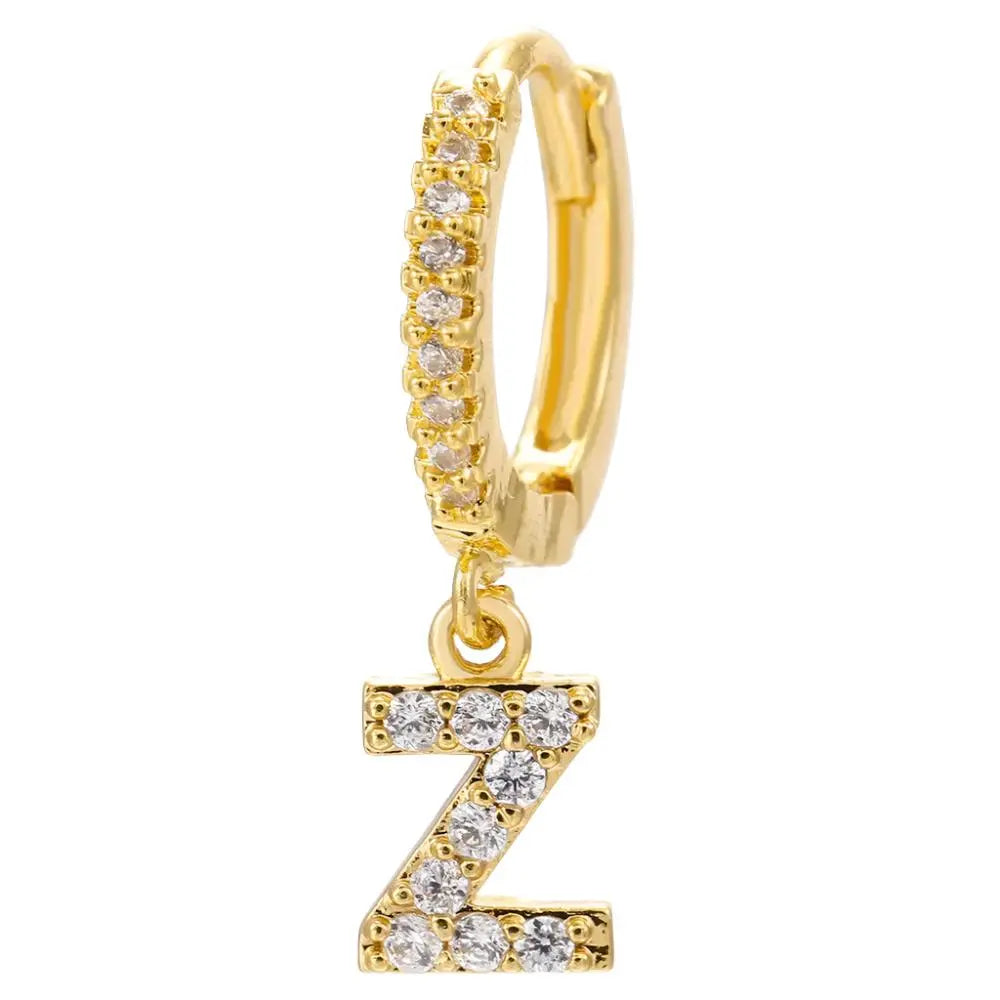 LOVCIA Elegant Letter Earrings: Stylish Fashion Jewelry for Women - Gold Plated