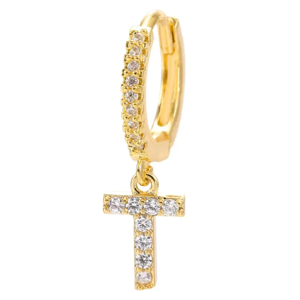 LOVCIA Elegant Letter Earrings: Stylish Fashion Jewelry for Women - Gold Plated