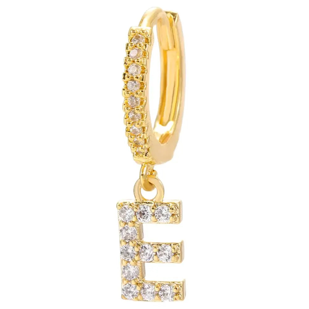 LOVCIA Elegant Letter Earrings: Stylish Fashion Jewelry for Women - Gold Plated