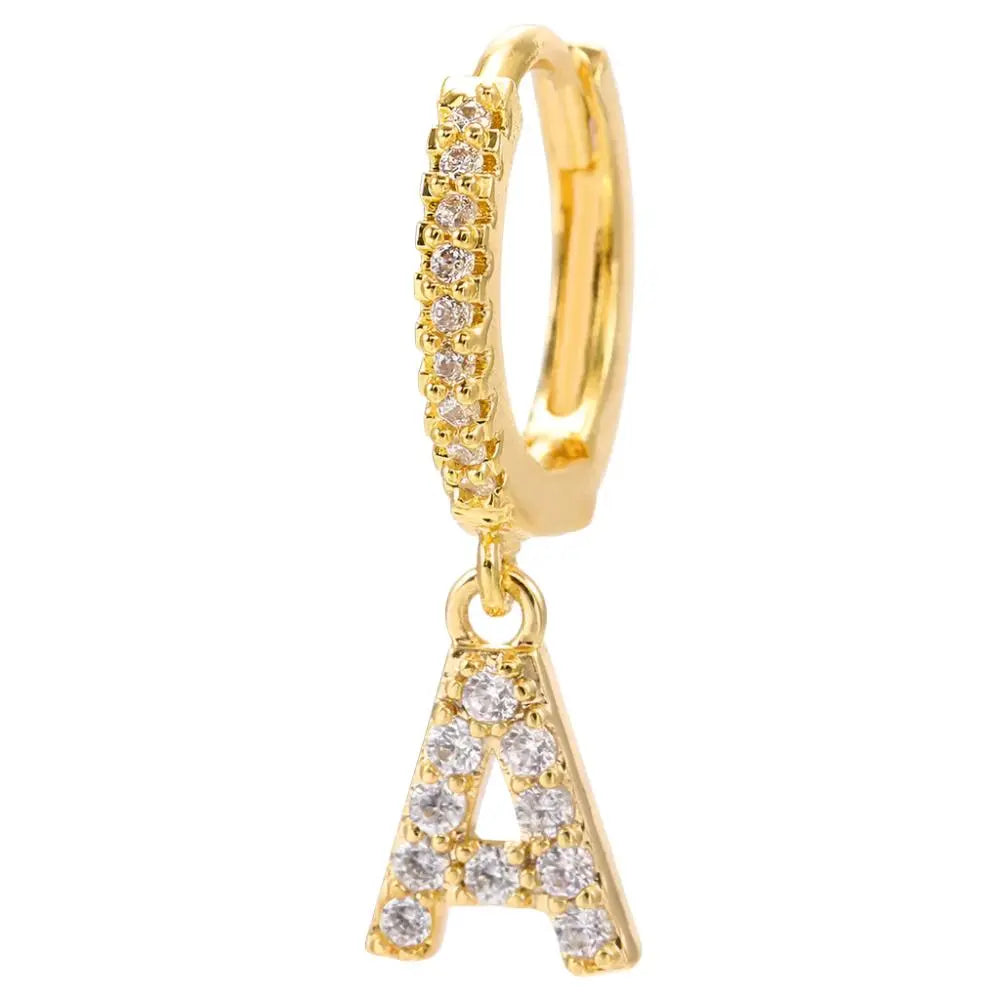 LOVCIA Elegant Letter Earrings: Stylish Fashion Jewelry for Women - Gold Plated