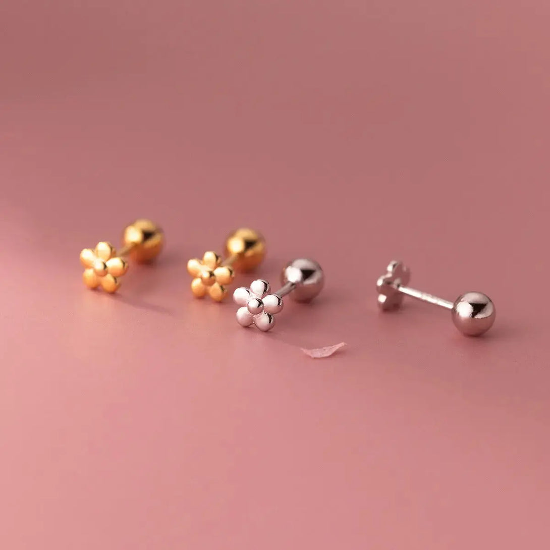 LOVCIA S925 Sterling Silver Flower Thread Earrings