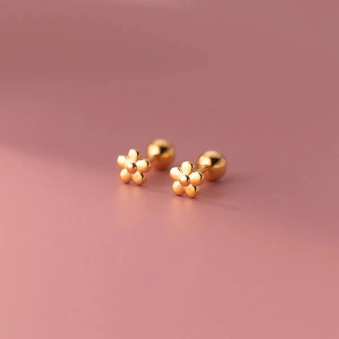 LOVCIA S925 Sterling Silver Flower Thread Earrings