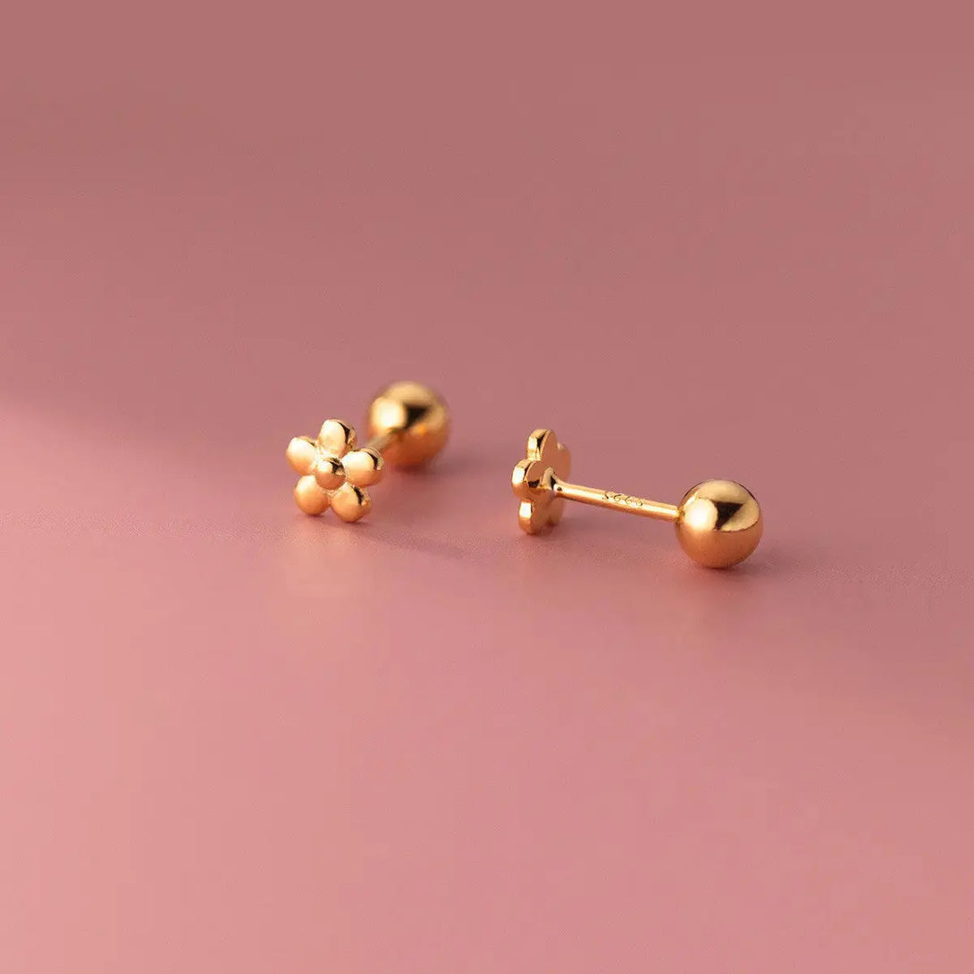 LOVCIA S925 Sterling Silver Flower Thread Earrings