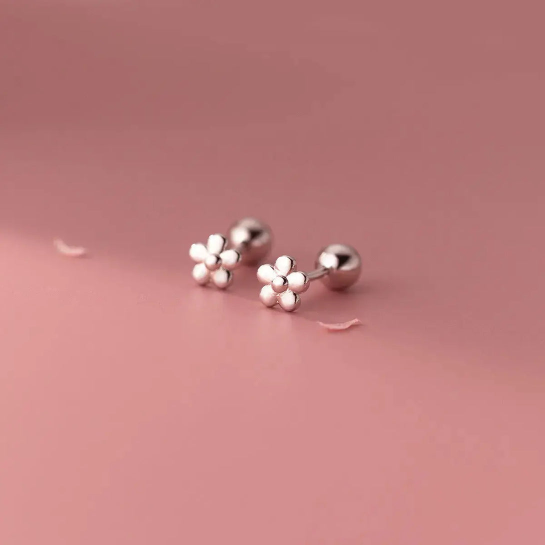 LOVCIA S925 Sterling Silver Flower Thread Earrings