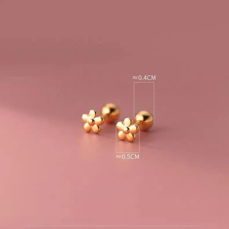 LOVCIA S925 Sterling Silver Flower Thread Earrings