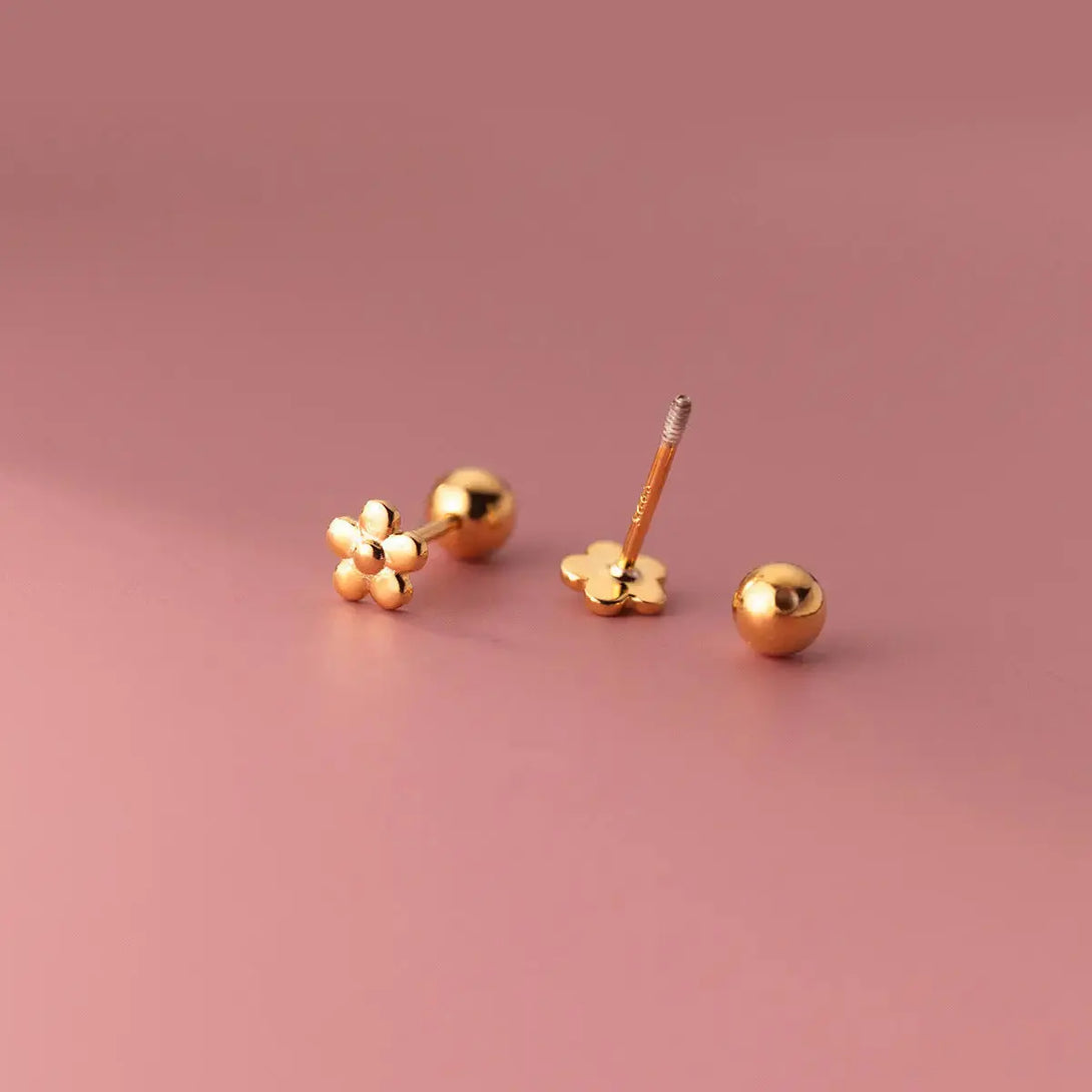 LOVCIA S925 Sterling Silver Flower Thread Earrings