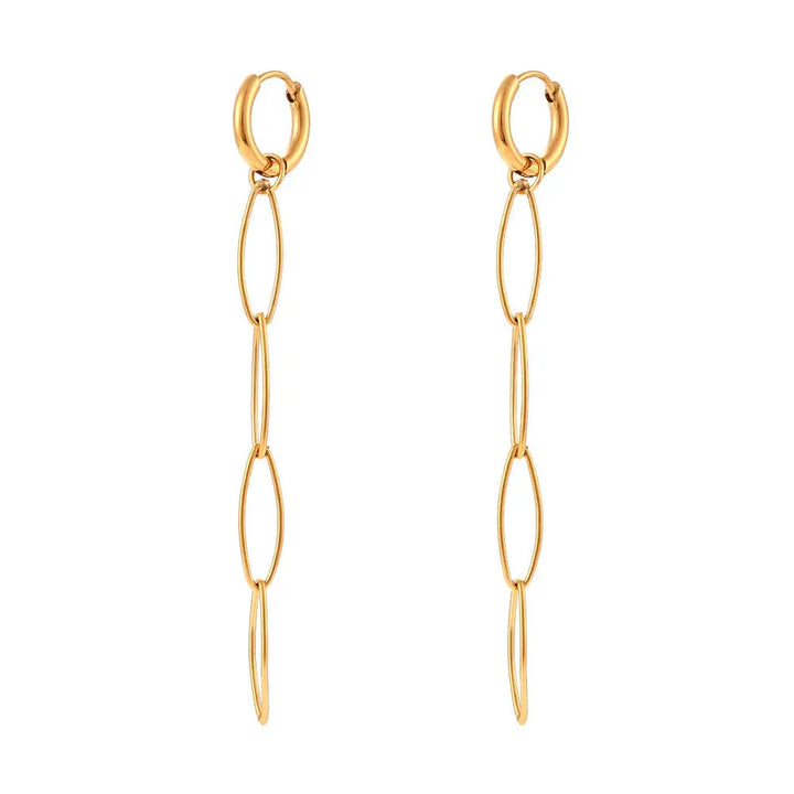 Elegant Geometry Golden Ear Chain, Unleash Your Style Power LOVCIA