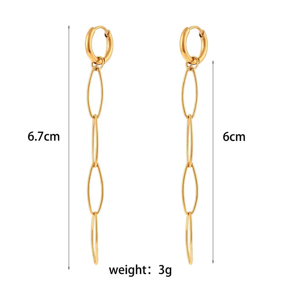 LOVCIA Elegant Geometry Golden Ear Chain, Unleash Your Style Power