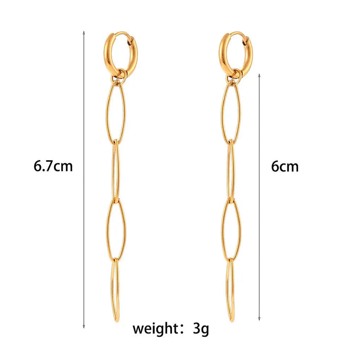 Elegant Geometry Golden Ear Chain, Unleash Your Style Power LOVCIA