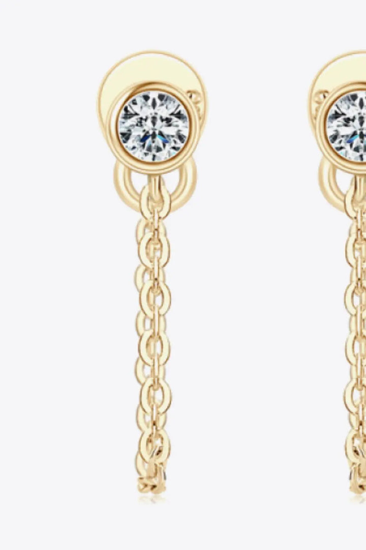 Inlaid Moissanite Chain Earrings LOVCIA